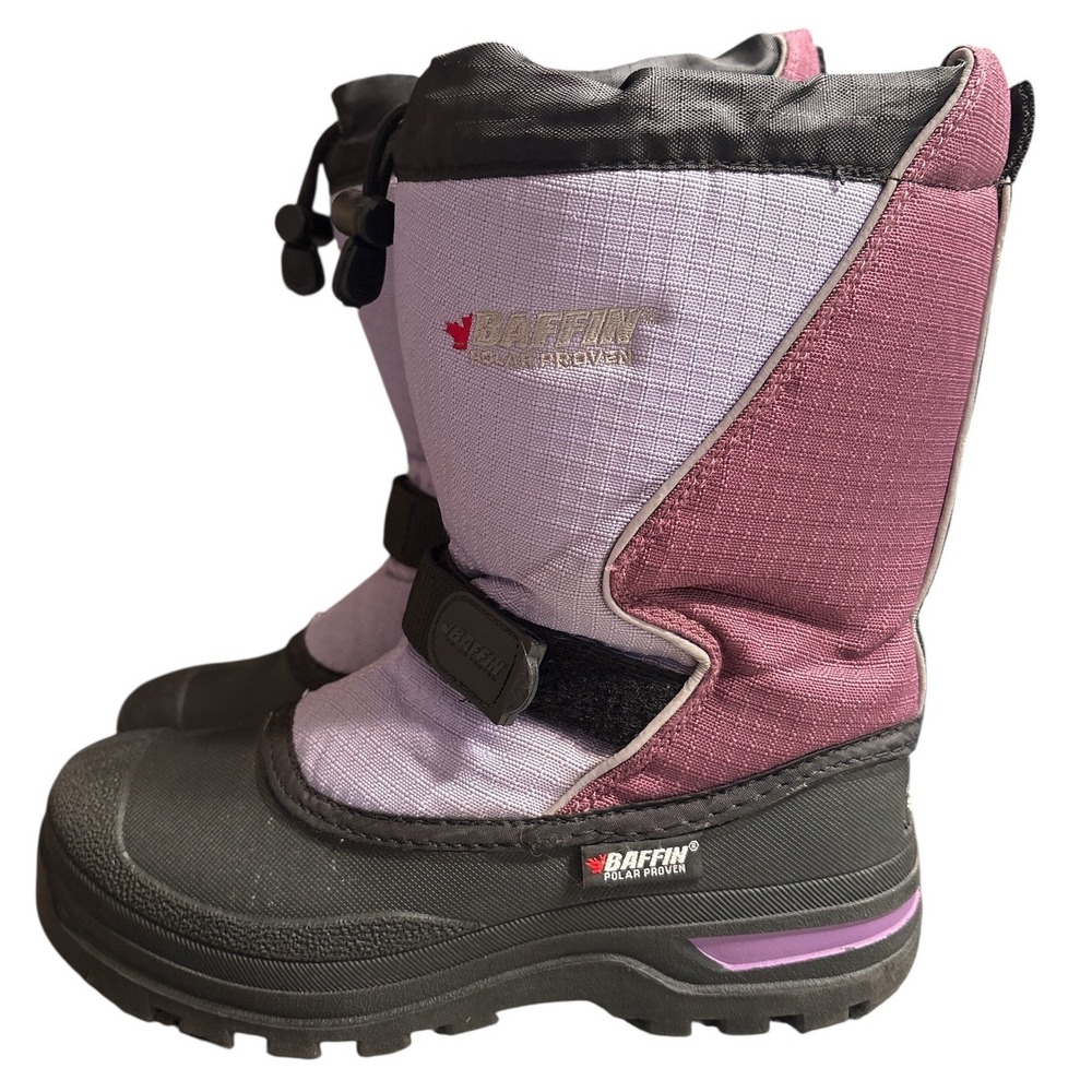 Baffin Mustang Junior Snow Boots, Youth Size 5, Plum Purple, Snow Play, Outdoors